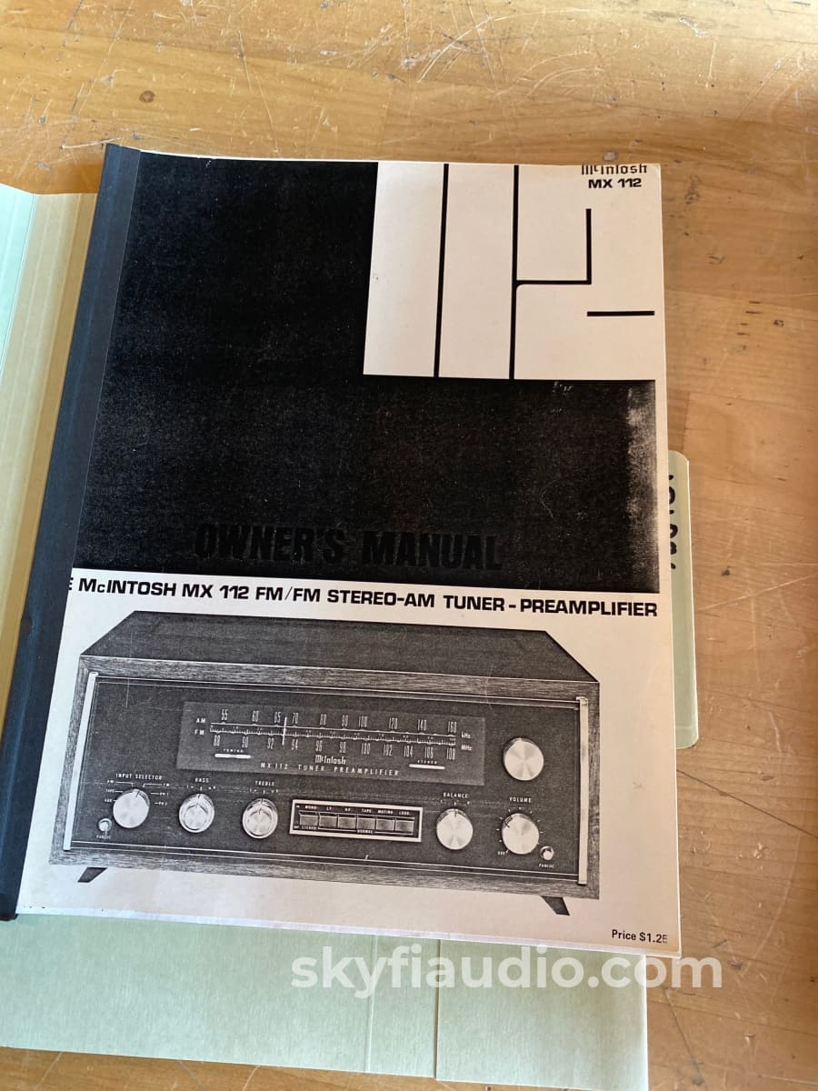 Mcintosh Mx112 Vintage Tuner/Preamp With Phono - Serviced Rec0T1O0Myntes6Nd