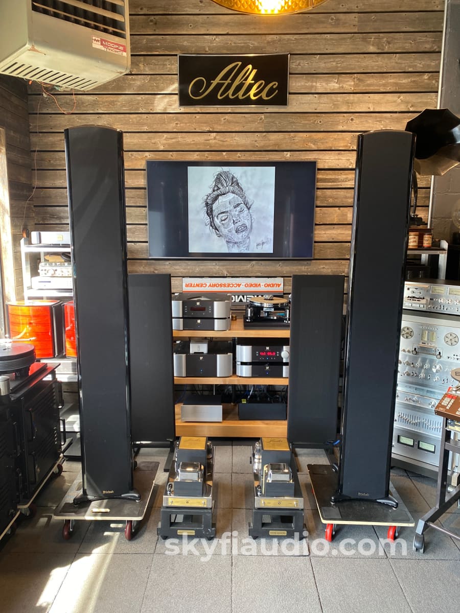 Mcintosh Xrt1K Line Array Speakers - 1200W Power Rating High-Gloss Piano Black