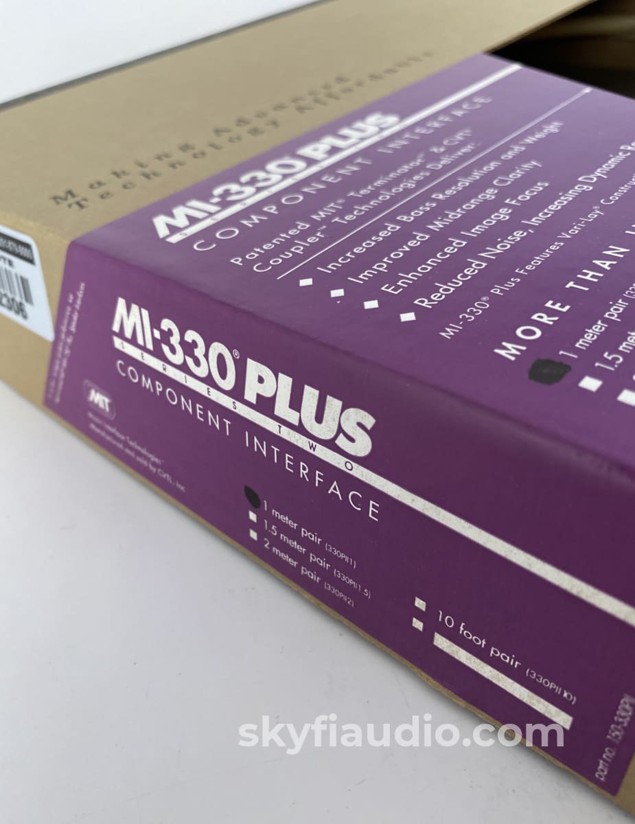 Mit Mi-330 Plus Series Two Vintage Audio Rca Cables - 1M