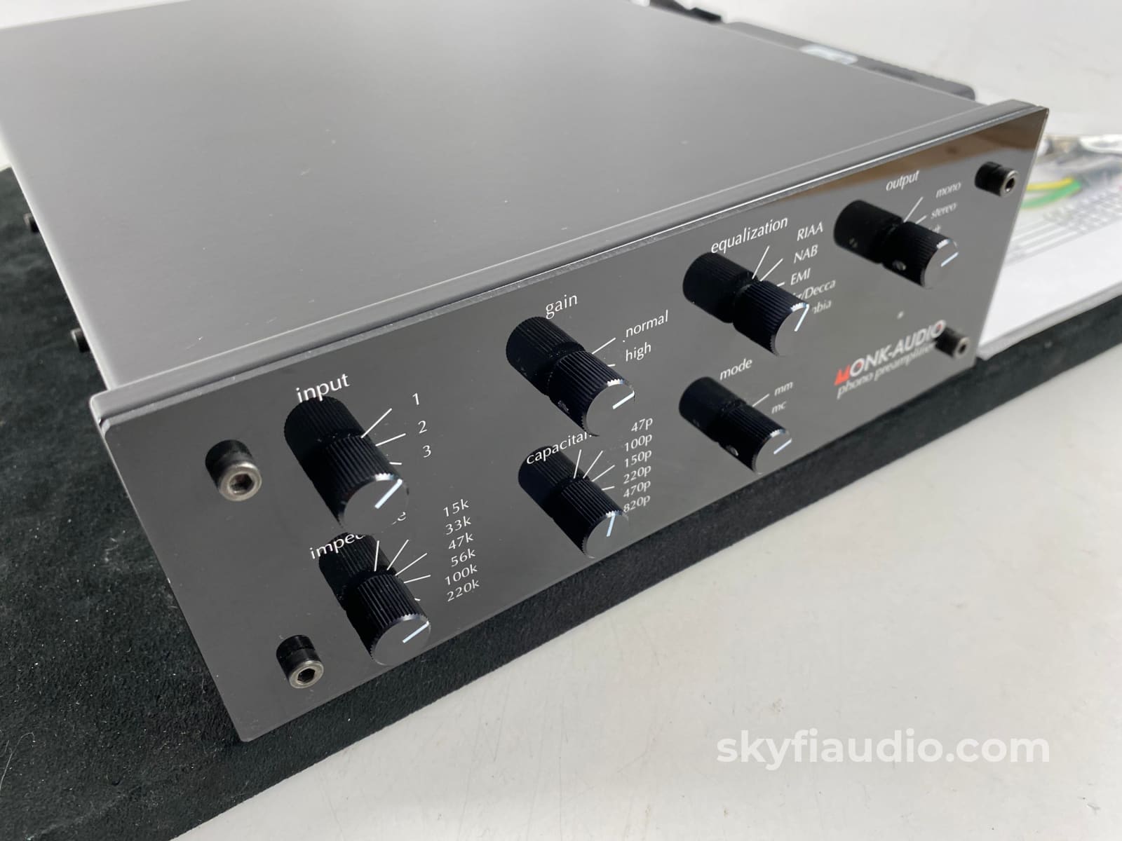 Monk Audio Phono Preamp With Upgraded Powerpak Iii Power Supply Preamplifier