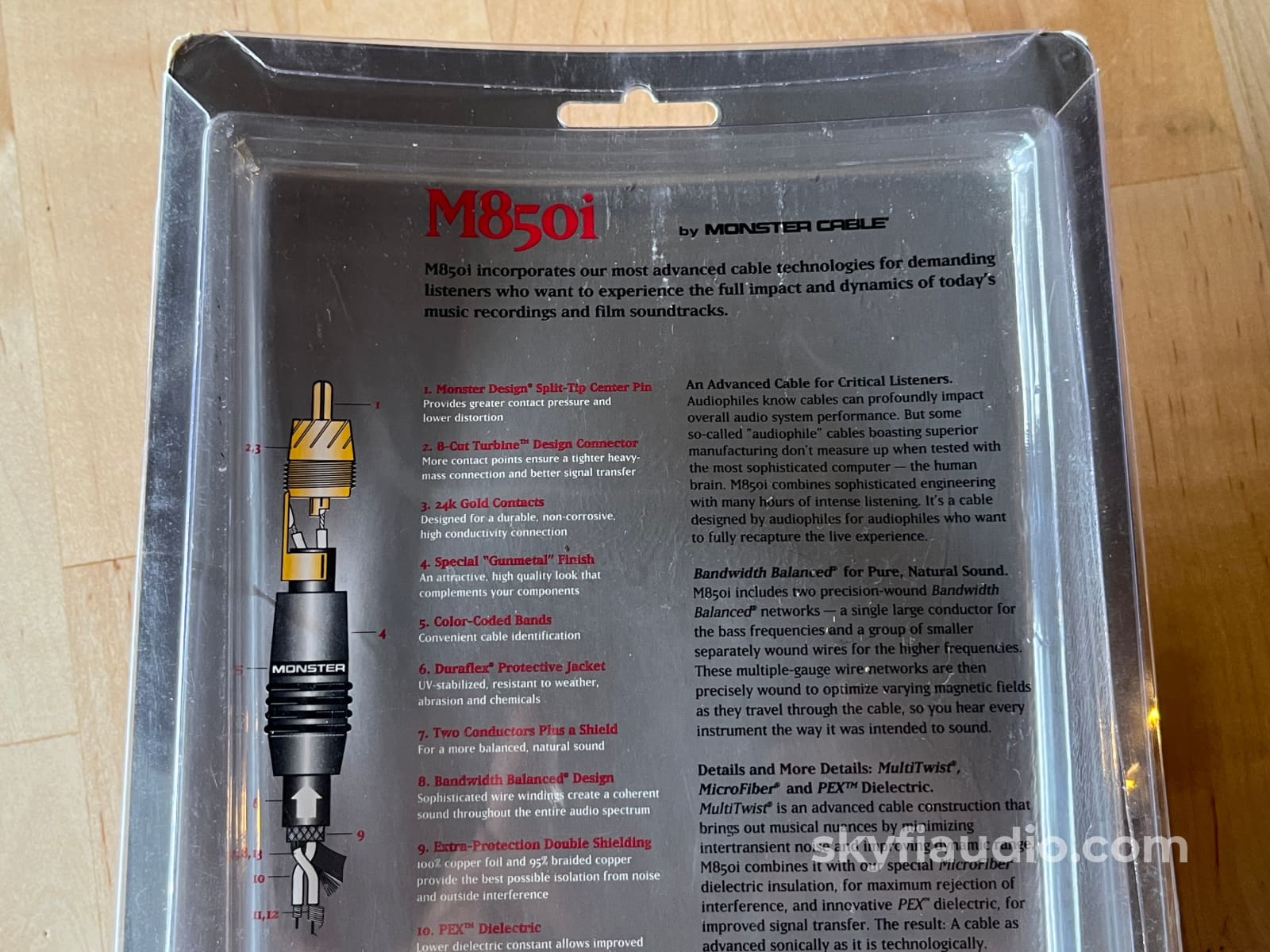 Monster Cable M850i RCA Cable Pair - 8m - New Old Stock (NOS) Cables