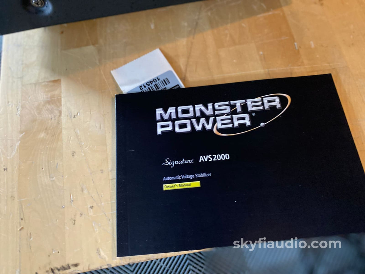 Monster Power Signature Avs 2000 Automatic Voltage Stabilizer And Conditioner Accessory