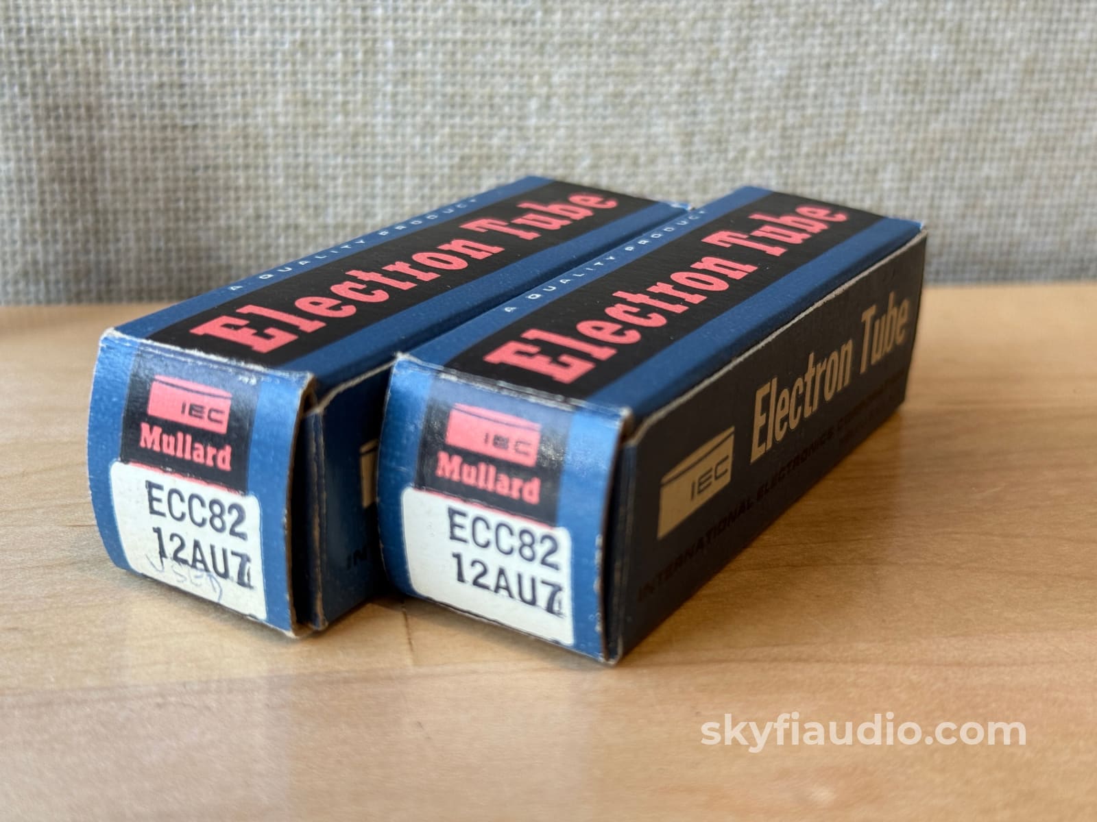Mullard ECC82 / 12AU7 Tube Pair Gain Matched - Branded ’The Fisher’ Accessory