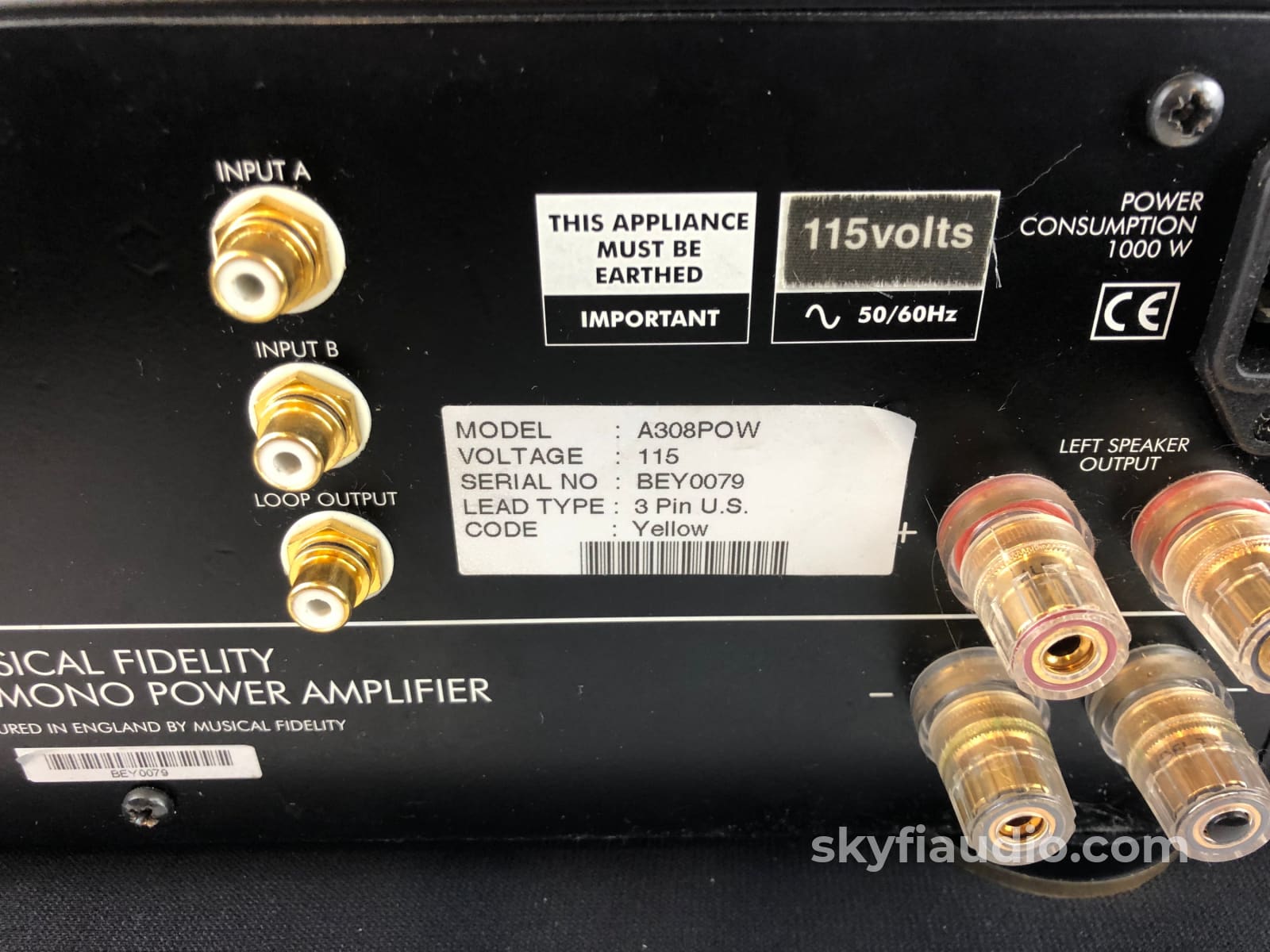 Musical Fidelity A308Cr Dual Mono Amplifier With Mods By The Upgrade Company