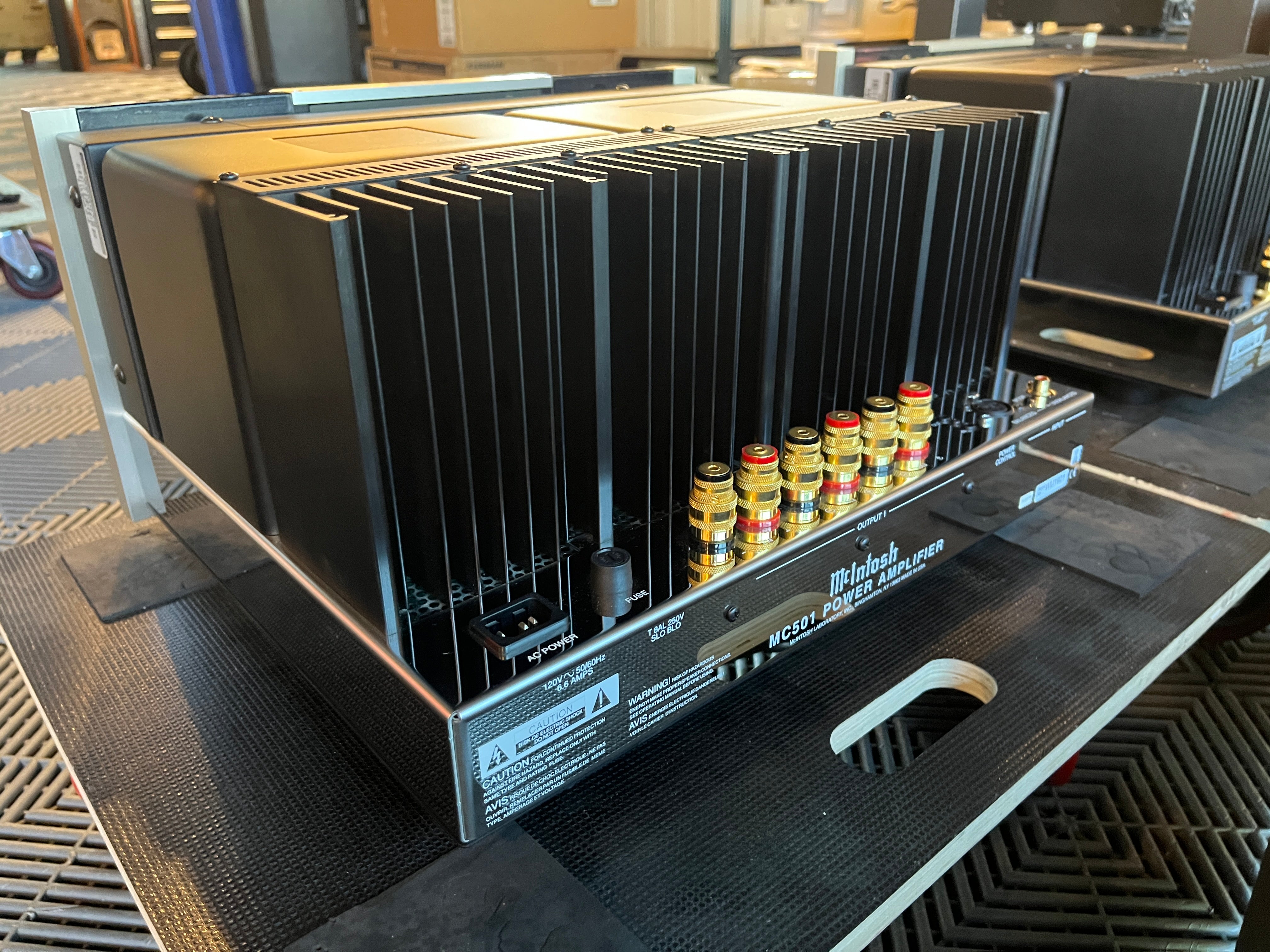 McIntosh MC501 Monoblock Amplifier Pair - Consecutive Serials, Fiber Optic