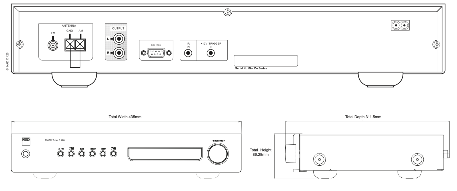 Nad C 426 Stereo Am/Fm Tuner