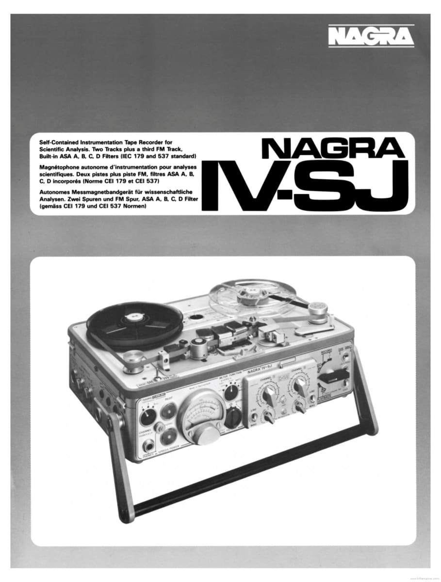 Nagra Iv-Sj Reel To Recorder In Rare Condition Tape Deck