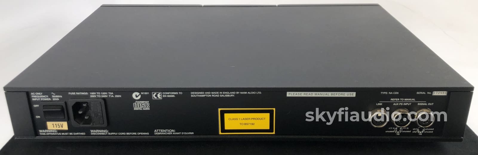 Naim Audio Cd5 Cd Player With Remote + Digital