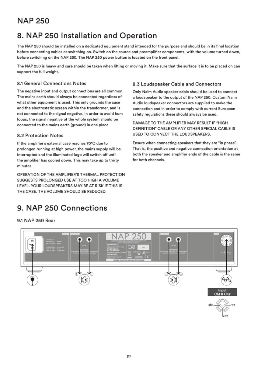Naim Audio Nap 250 Amplifier - Like New Bonus Witch Hat Cable