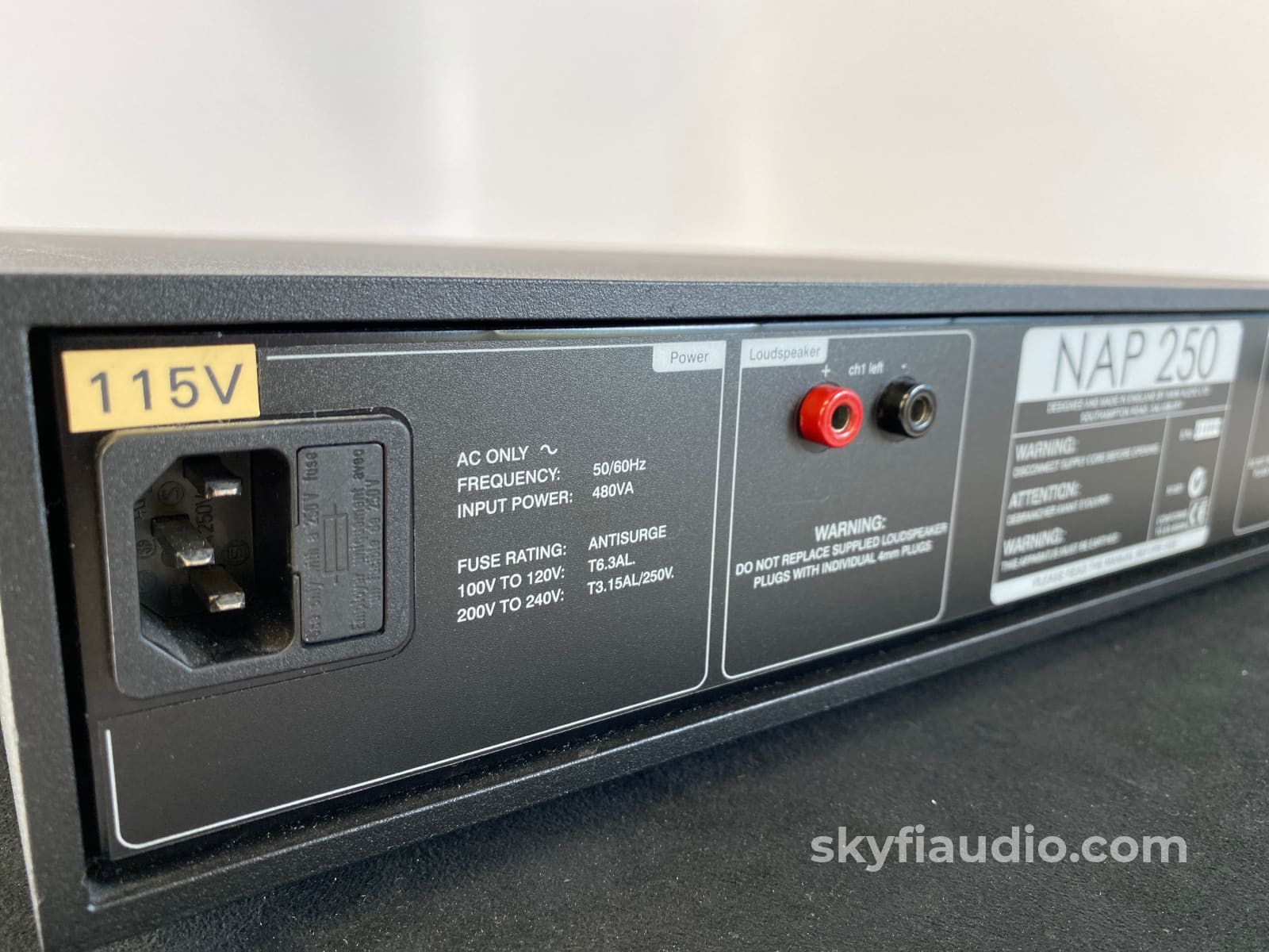Naim Audio Nap 250 Amplifier - Like New Bonus Witch Hat Cable