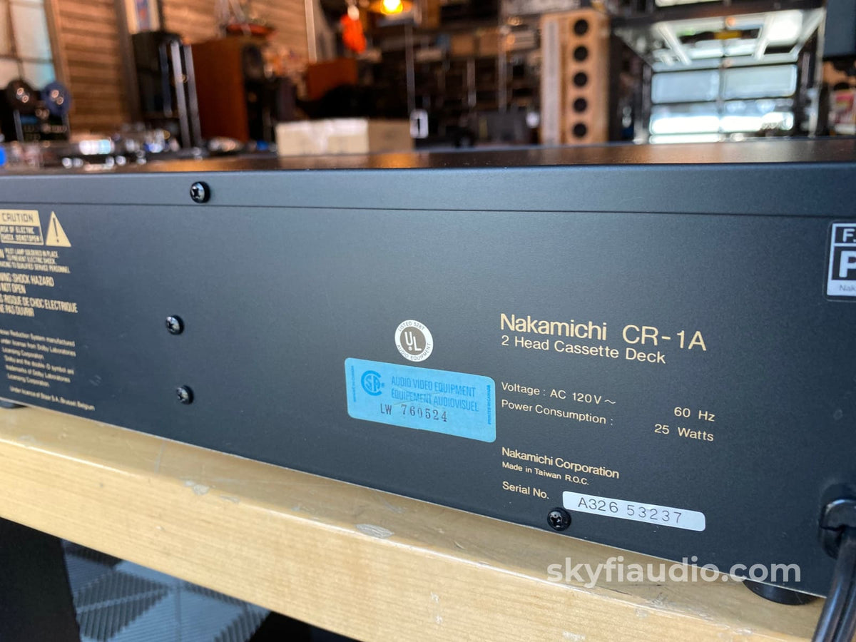 Nakamichi Cr1-A Two Head Cassette Deck - Fully Tested Tape