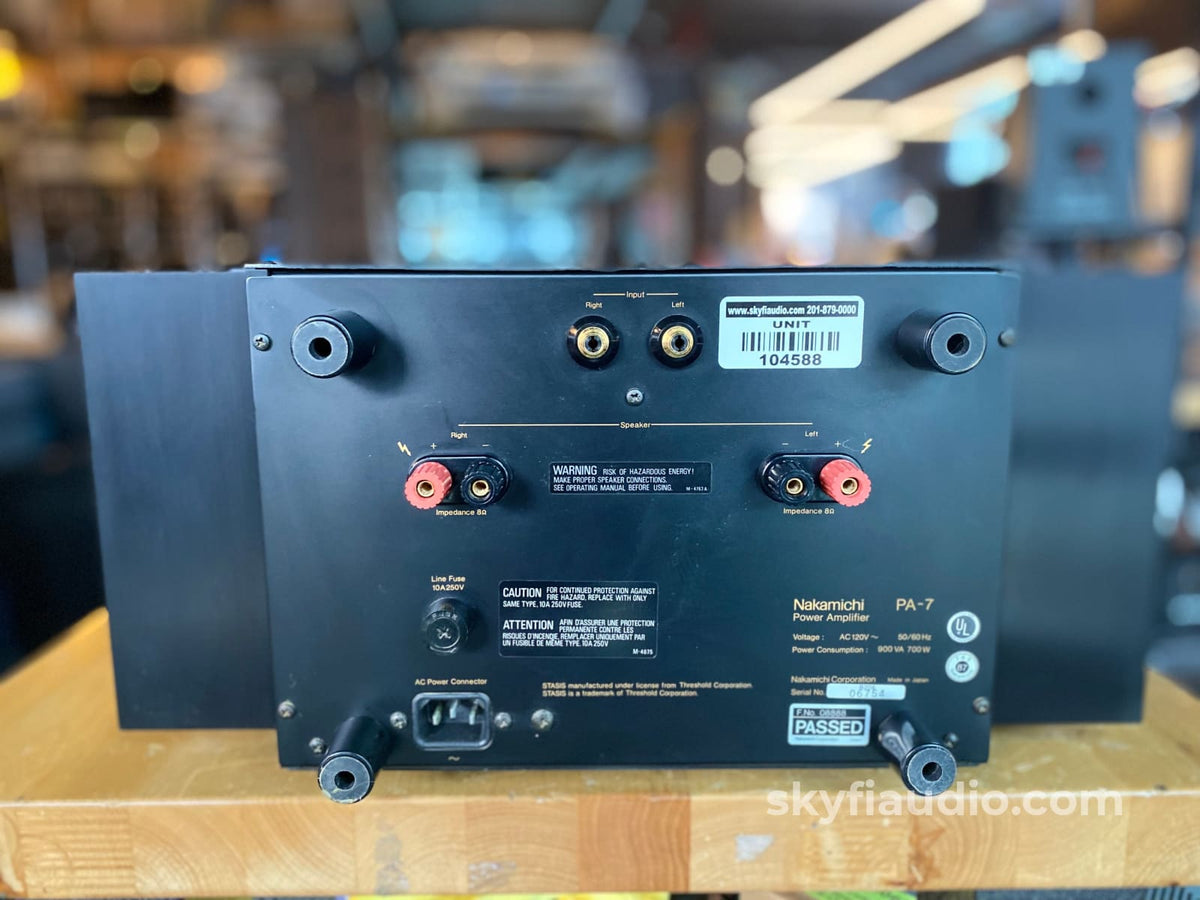 Nakamichi Pa-7 Stasis Vintage Power Amplifier 200W X 2