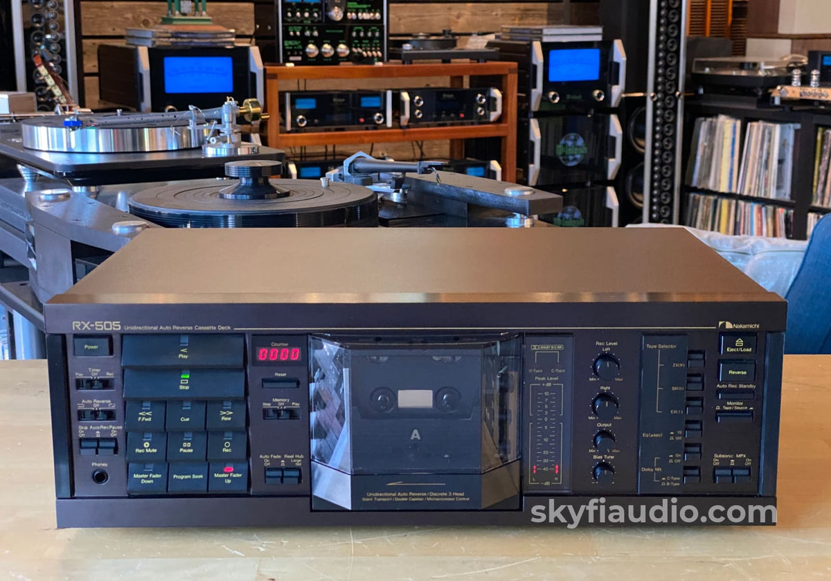 Nakamichi Rx-505 Tape Deck - 3 Heads With Unique Auto Reverse Just Serviced Tape Deck