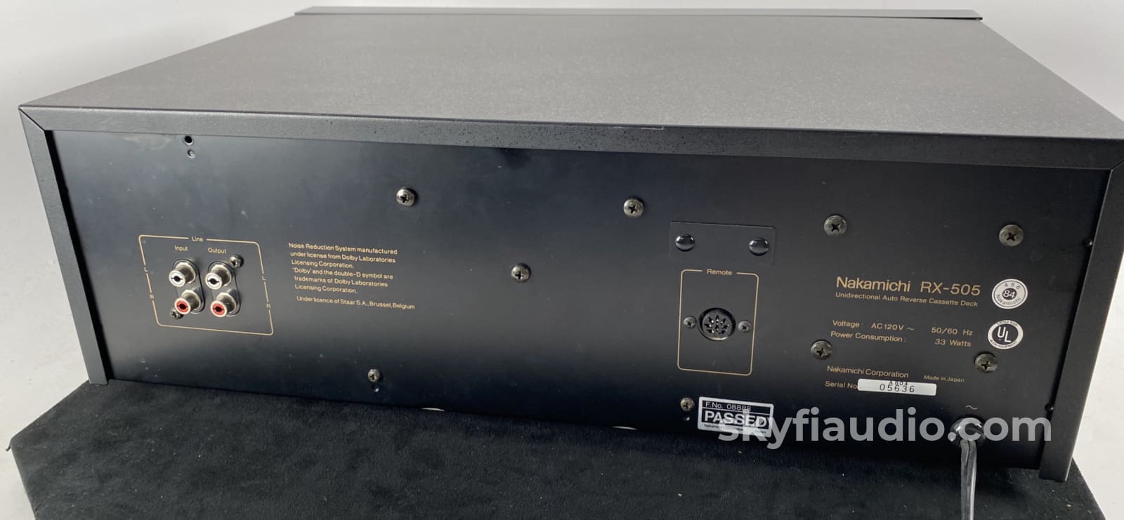 Nakamichi Rx-505 Tape Deck - 3 Heads With Unique Physical Auto Reverse