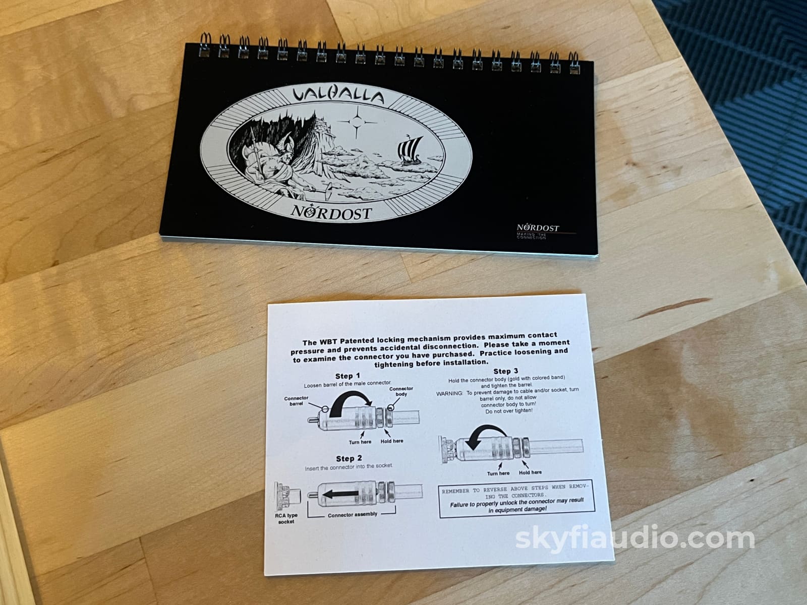Nordost Valhalla RCA Interconnects (Pair) - Silver (Ag) Locking WBT Connectors - 2.2m Cables