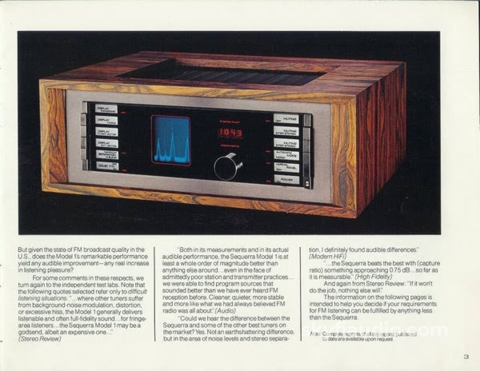 Original Wood Cabinet For Sequerra Fm Tuner - Super Rare Accessory