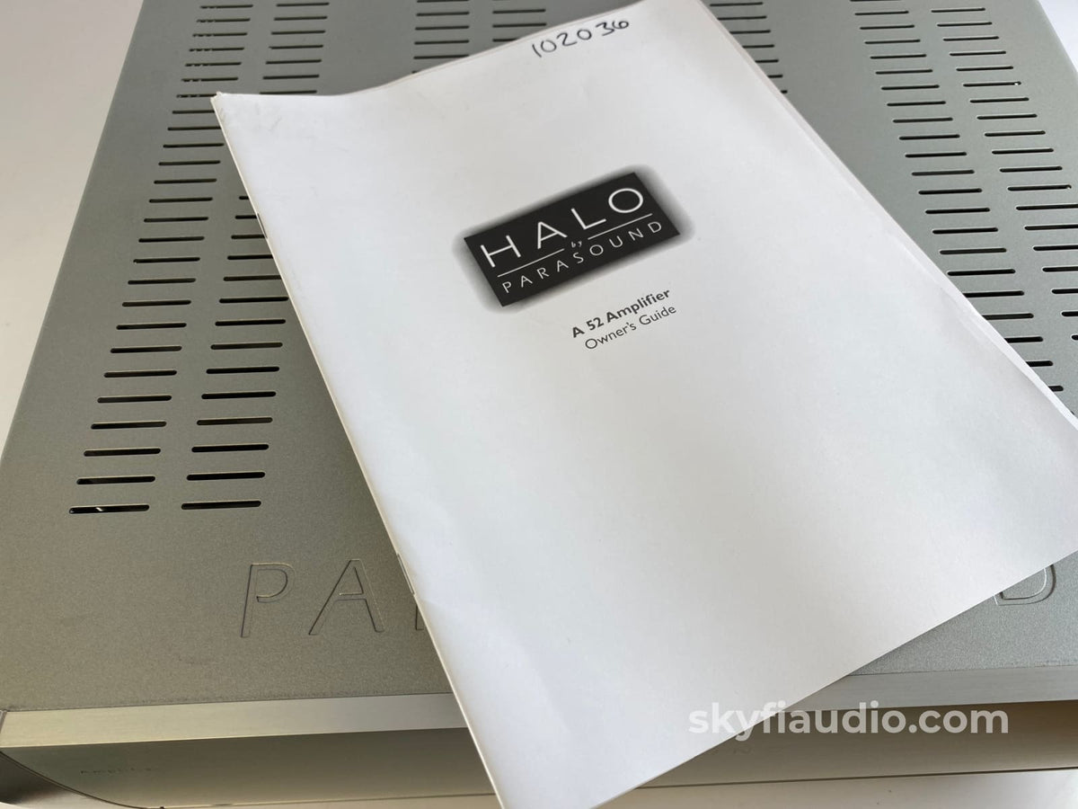 Parasound Halo A 52 - 5-Channel Power Amplifier Thx Ultra2 Certification