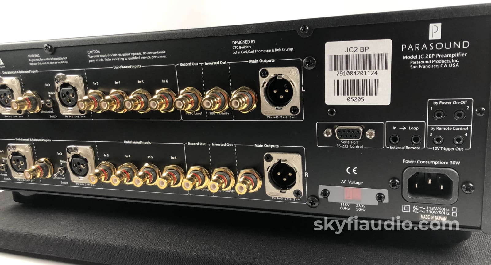 Parasound Halo Jc 2 Bp Preamp - Complete And Almost New (2 Of 2) Preamplifier