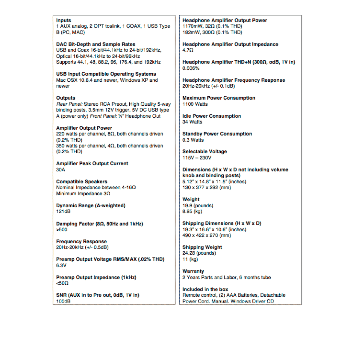 Peachtree Audio Nova 220Se Integrated Amp / Dac Headphone - Tube Buffer Amplifier