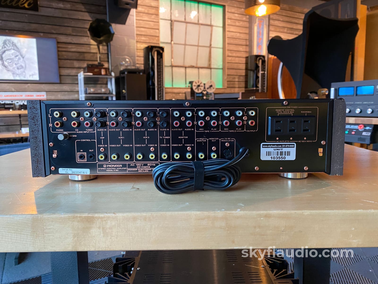 Pioneer Elite C-90 Reference Preamp W/ Mc Step-Up Transformer Phono Stage - Complete Set
