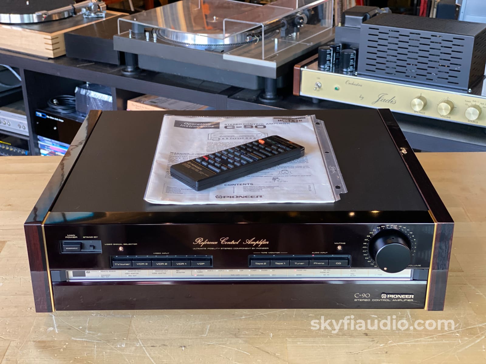 Pioneer Elite C-90 Reference Preamp W/ Mc Step-Up Transformer Phono Stage - Complete Set