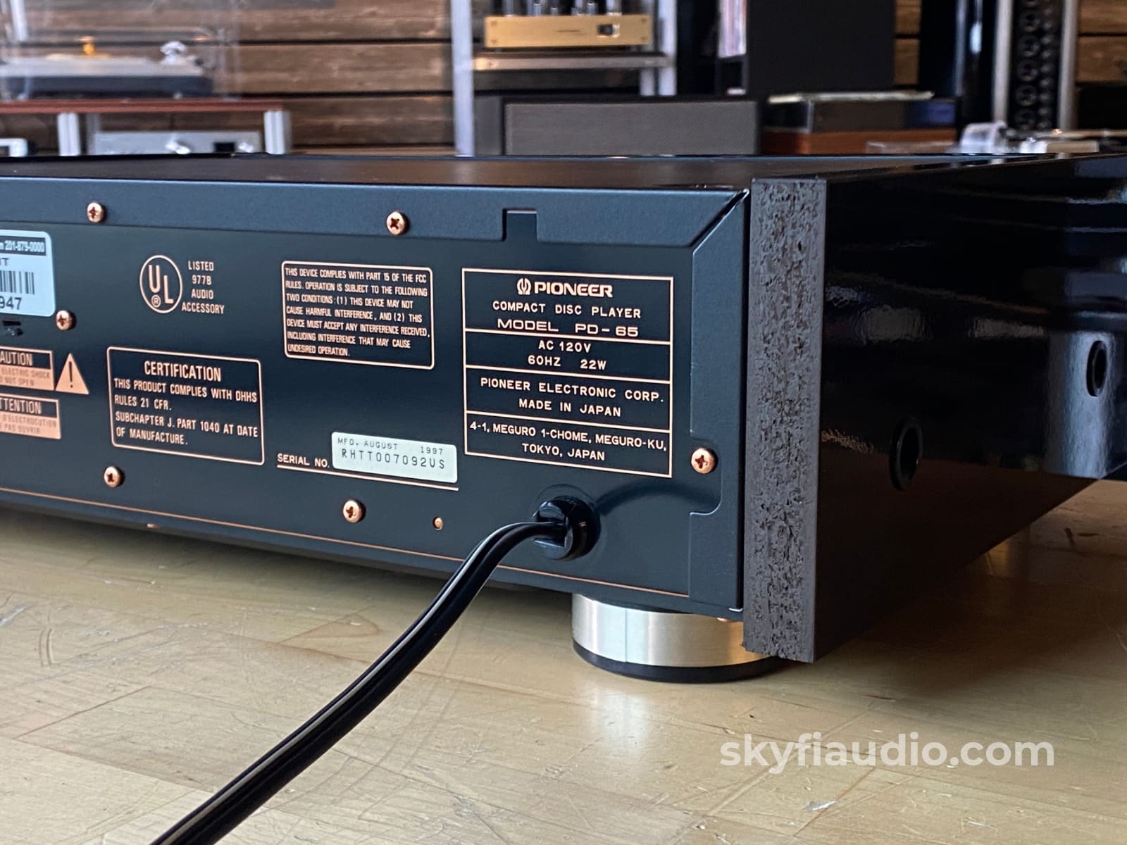 Pioneer Pd-65 Cd Player With Stable Platter + Digital