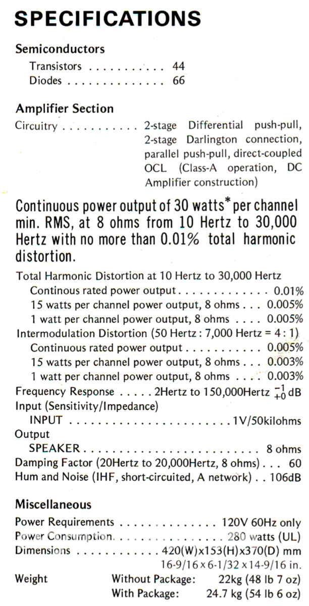 Pioneer M-22 Class A Amplifier - Unique And Classic Piece (1 Of 2)
