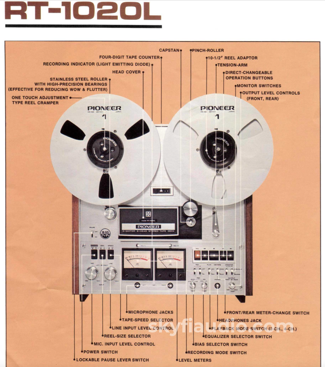 Pioneer Rt-1020L Reel To Recorder Tape Deck