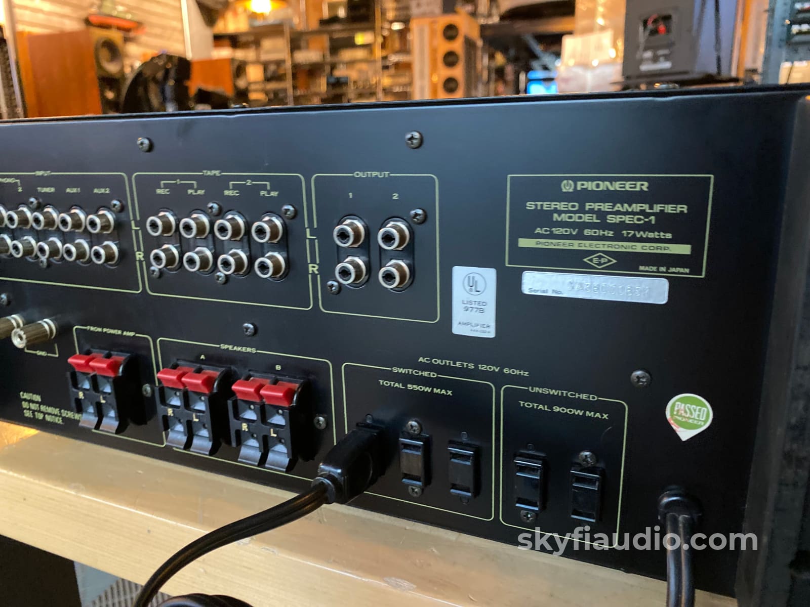 Pioneer Spec-1 Vintage Full Featured Preamp With Phono - Serviced Preamplifier