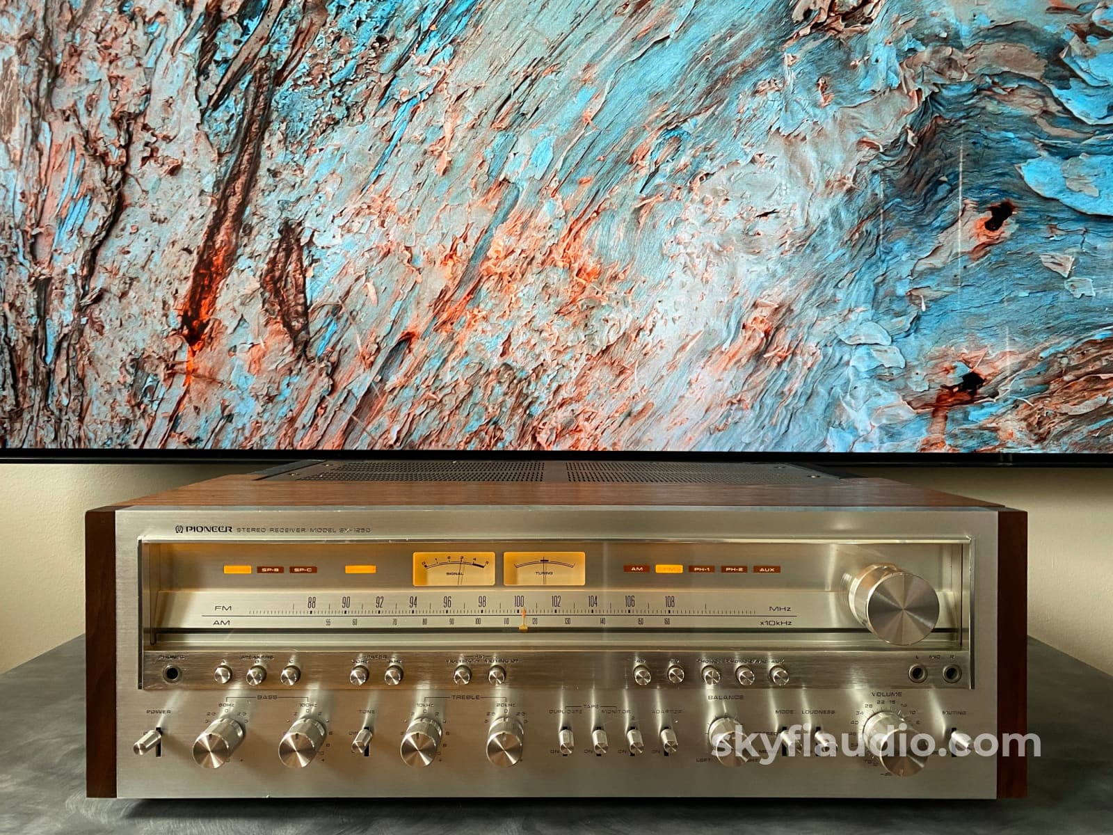 Pioneer Sx-1250 Stereo Receiver - Fully Restored W/ Rustic Walnut Veneer Integrated Amplifier
