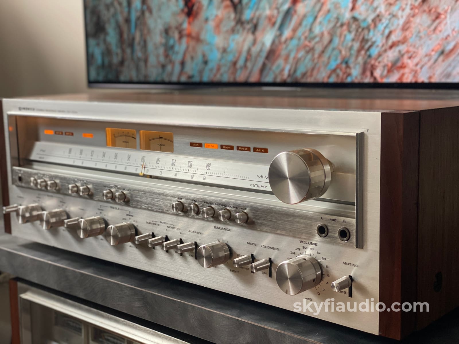 Pioneer Sx-1250 Stereo Receiver - Fully Restored W/ Rustic Walnut Veneer Integrated Amplifier