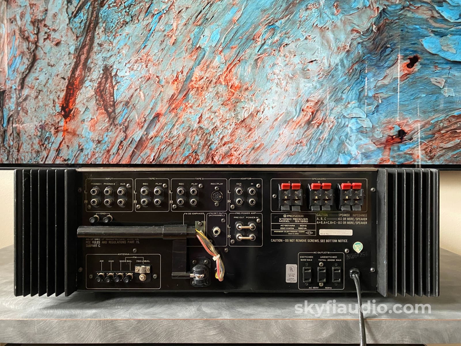 Pioneer Sx-1250 Stereo Receiver - Fully Restored W/ Rustic Walnut Veneer Integrated Amplifier