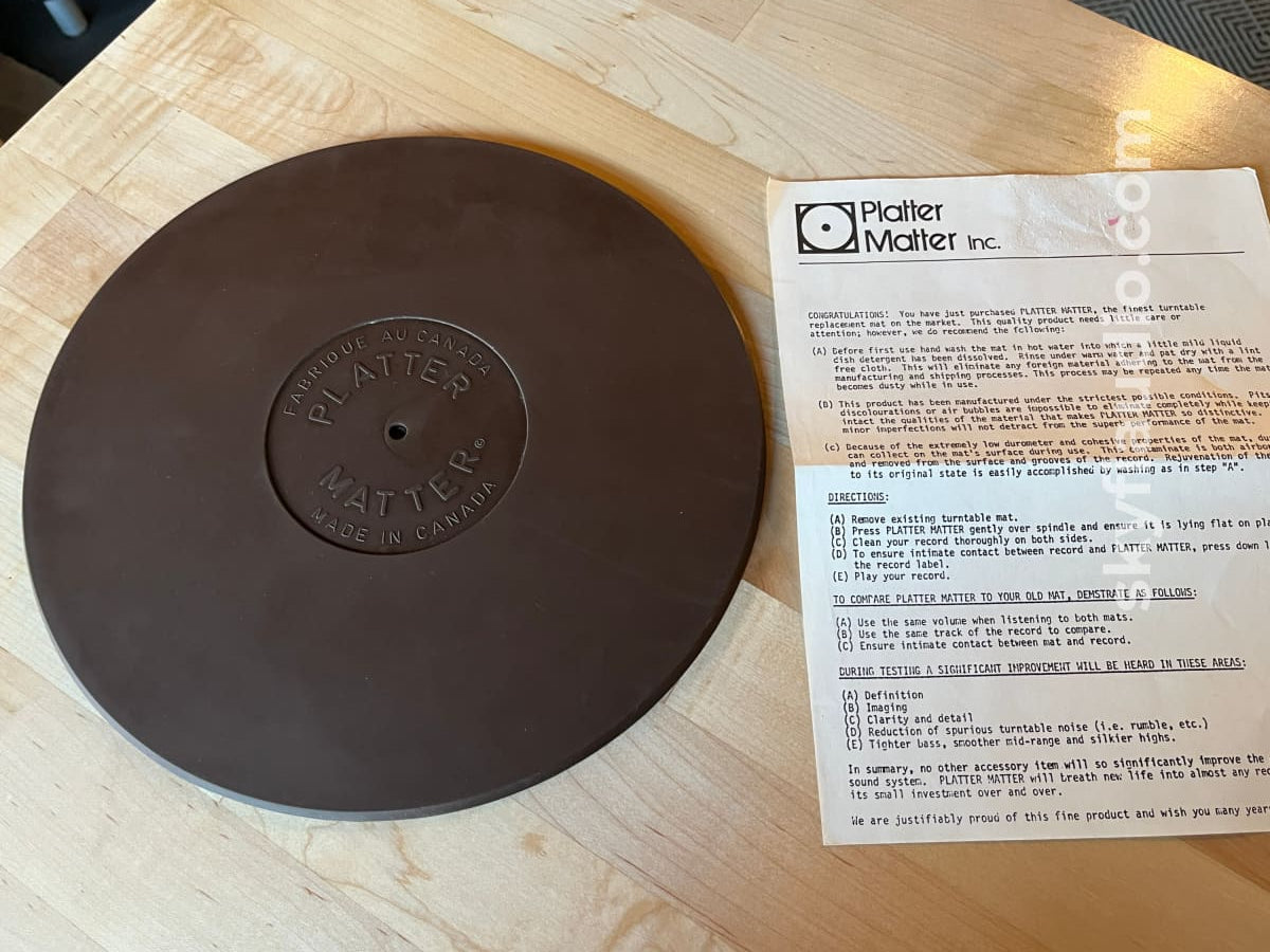 Platter Matter Turntable Mat Very Soft Accessory