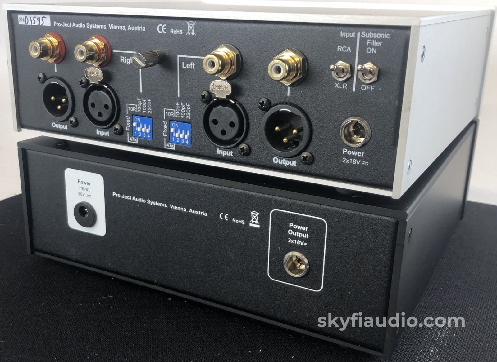 Pro-Ject Phono Box Rs - With Power Outboard Battery Based Supply Complete Set Preamplifier