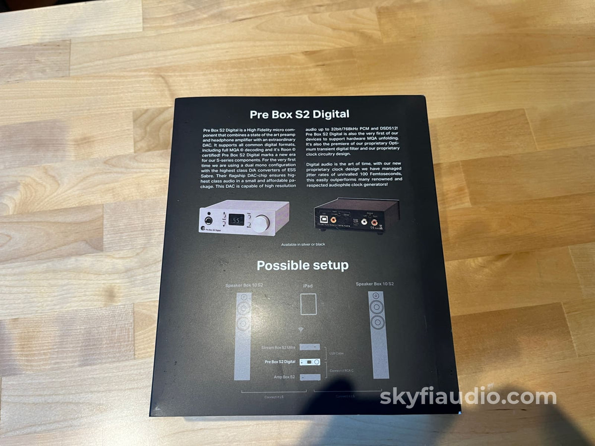 Pro-Ject Pre Box S2 Digital DAC/Preamp - New Unused - CD + Digital