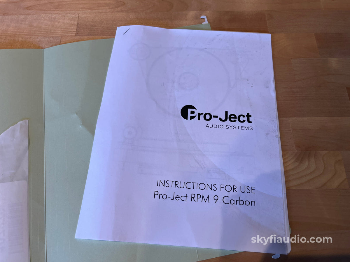 Pro-Ject RPM 9 Carbon Turntable W/ Ortofon X40 Cartridge - EVO Carbon Fiber Tonearm - Turntable