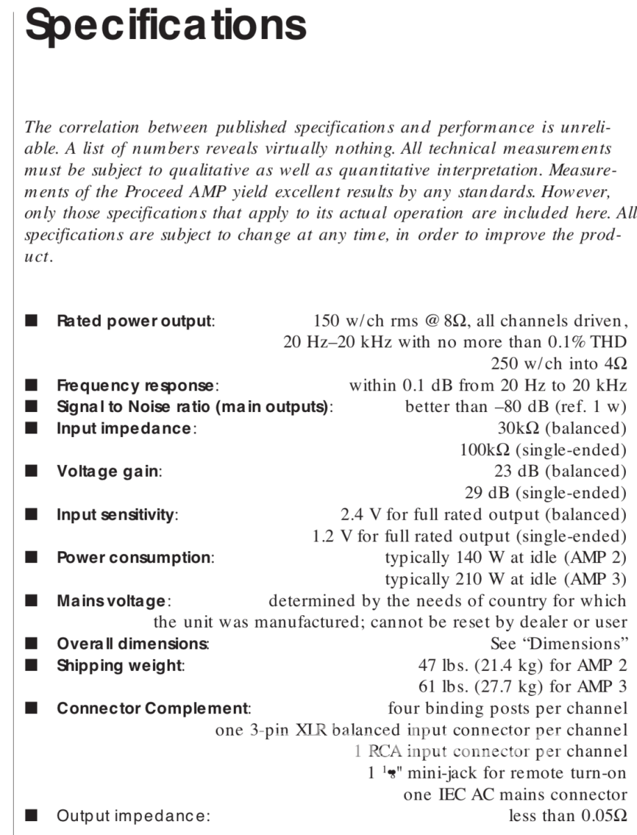 Proceed From Mark Levinson - Amp3 Theater Amplifier