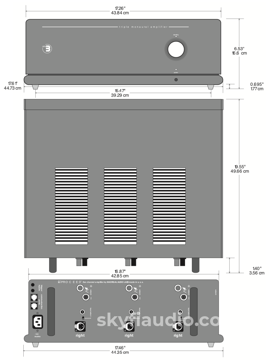 Proceed Hpa3 Amplifier From Mark Levinson - Perfect For Home Theater Or Stereo 250W X 3