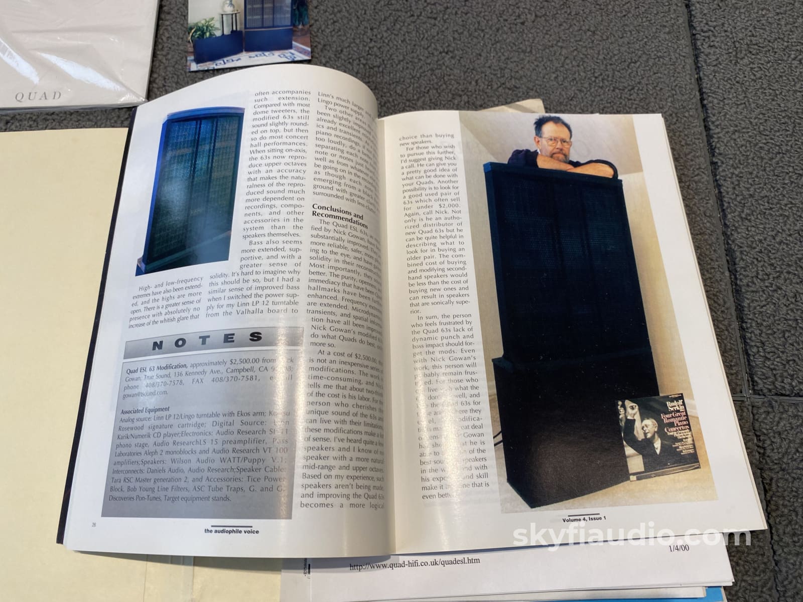 Quad Pro-63 Electrostatic Speakers Highly Upgraded And Refined Includes Subwoofers