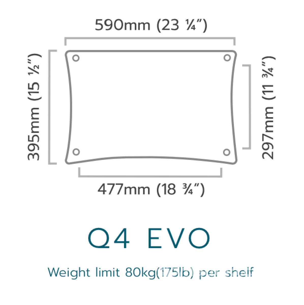 Quadraspire Q4 Evo - Two 4-Shelf Racks In Solid Natural Bamboo Accessory
