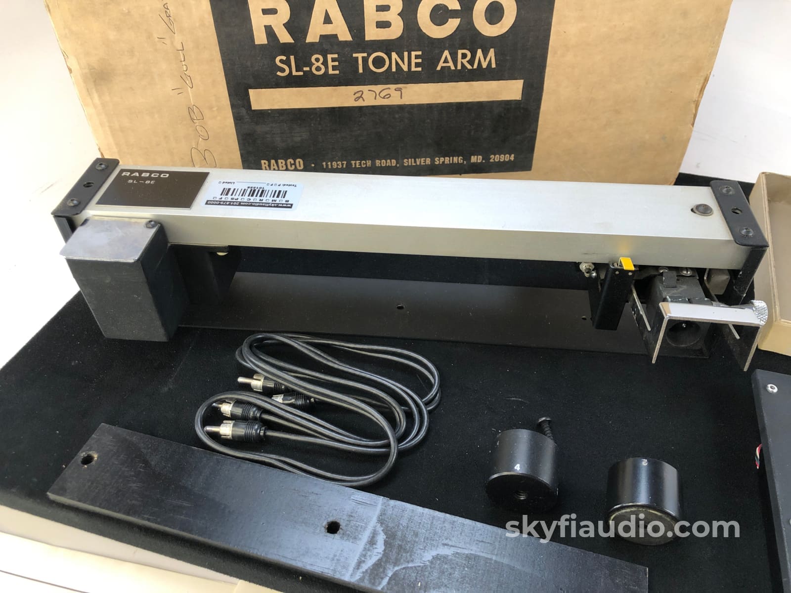 Rabco Sl-8E Tangential Tonearm In Box - Complete Tested With Extras Turntable