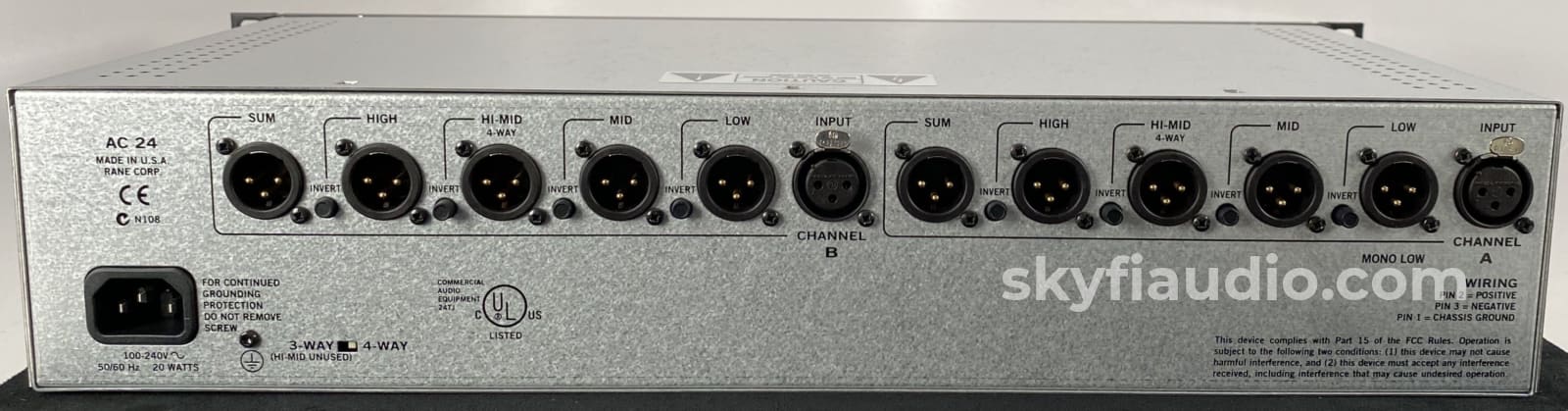 Rane Ac 24 Stereo 4-Way Active Crossover - Perfect For Your Jbl Or Altec Project Accessory