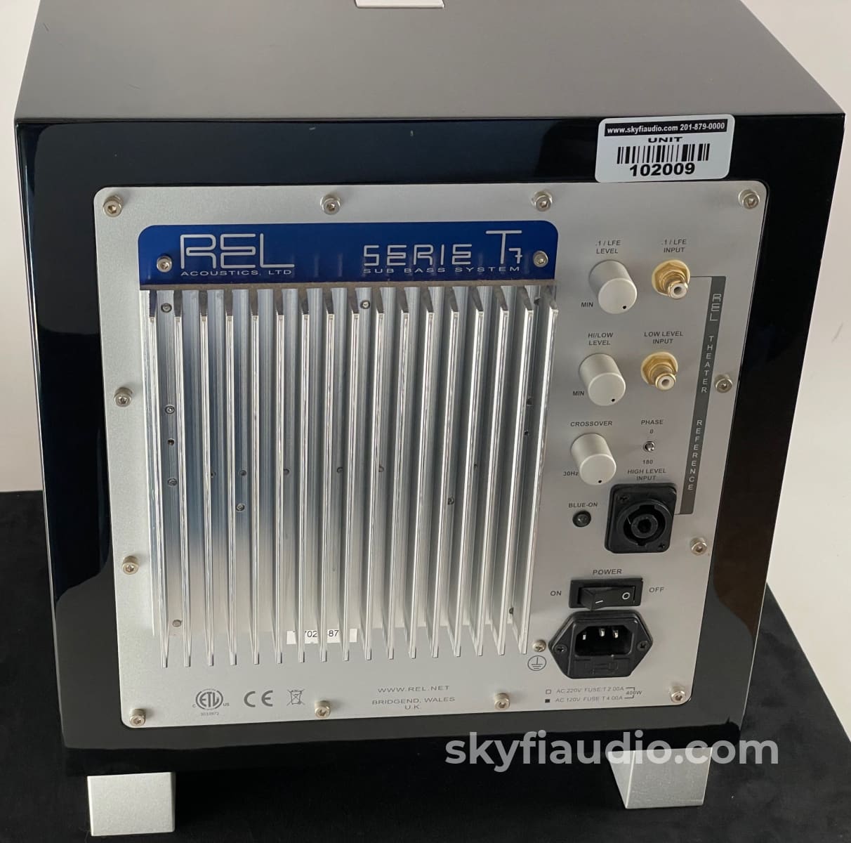 Rel Acoustics T7 Subwoofer - 200W Class A/B Amplifier With Dual Woofers Speakers