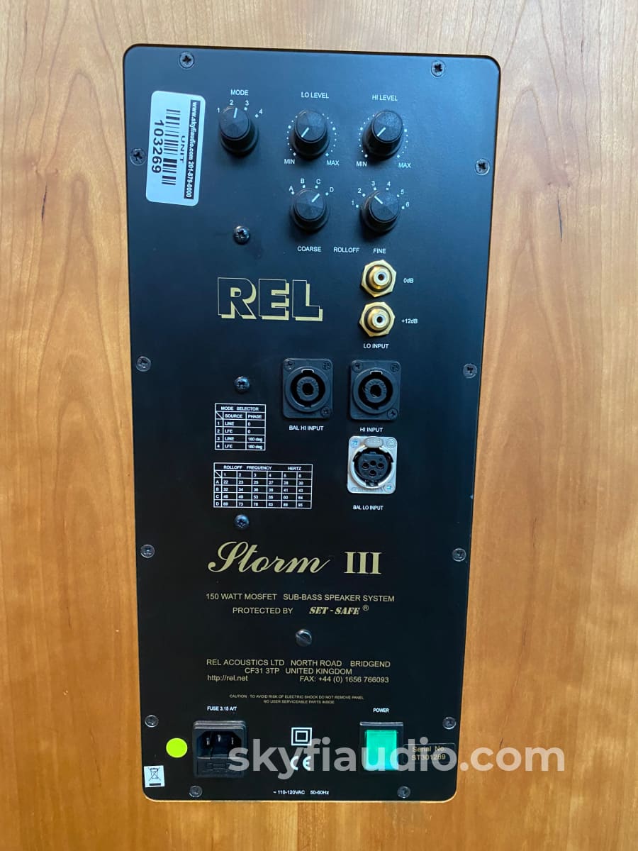 Rel Storm Iii Powered Subwoofer Down-Firing Perfect For Electrostatic Speakers