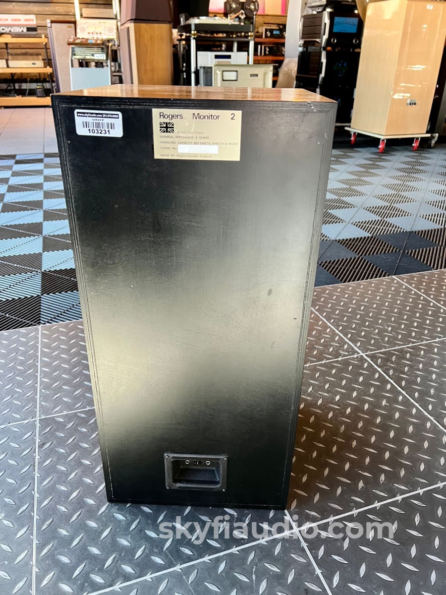 Rogers Monitor 2 Vintage Speakers In Original Boxes Survivor Pair!