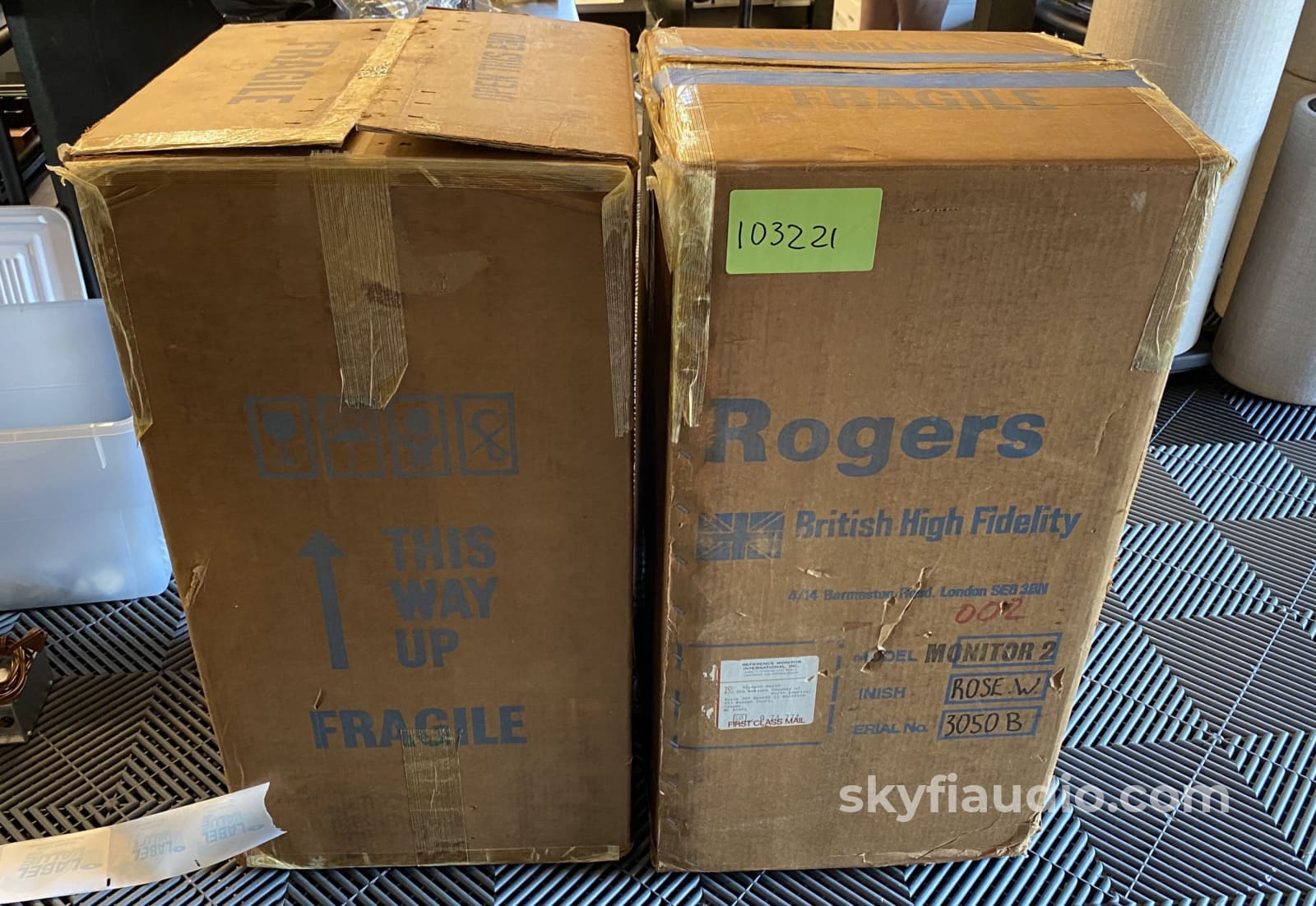Rogers Monitor 2 Vintage Speakers In Original Boxes Survivor Pair!