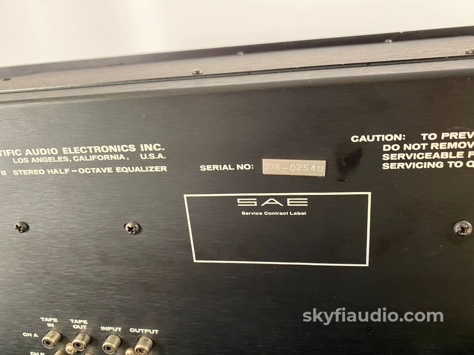 Sae 2700B Stereo Half-Octave Equalizer Eq - Wow