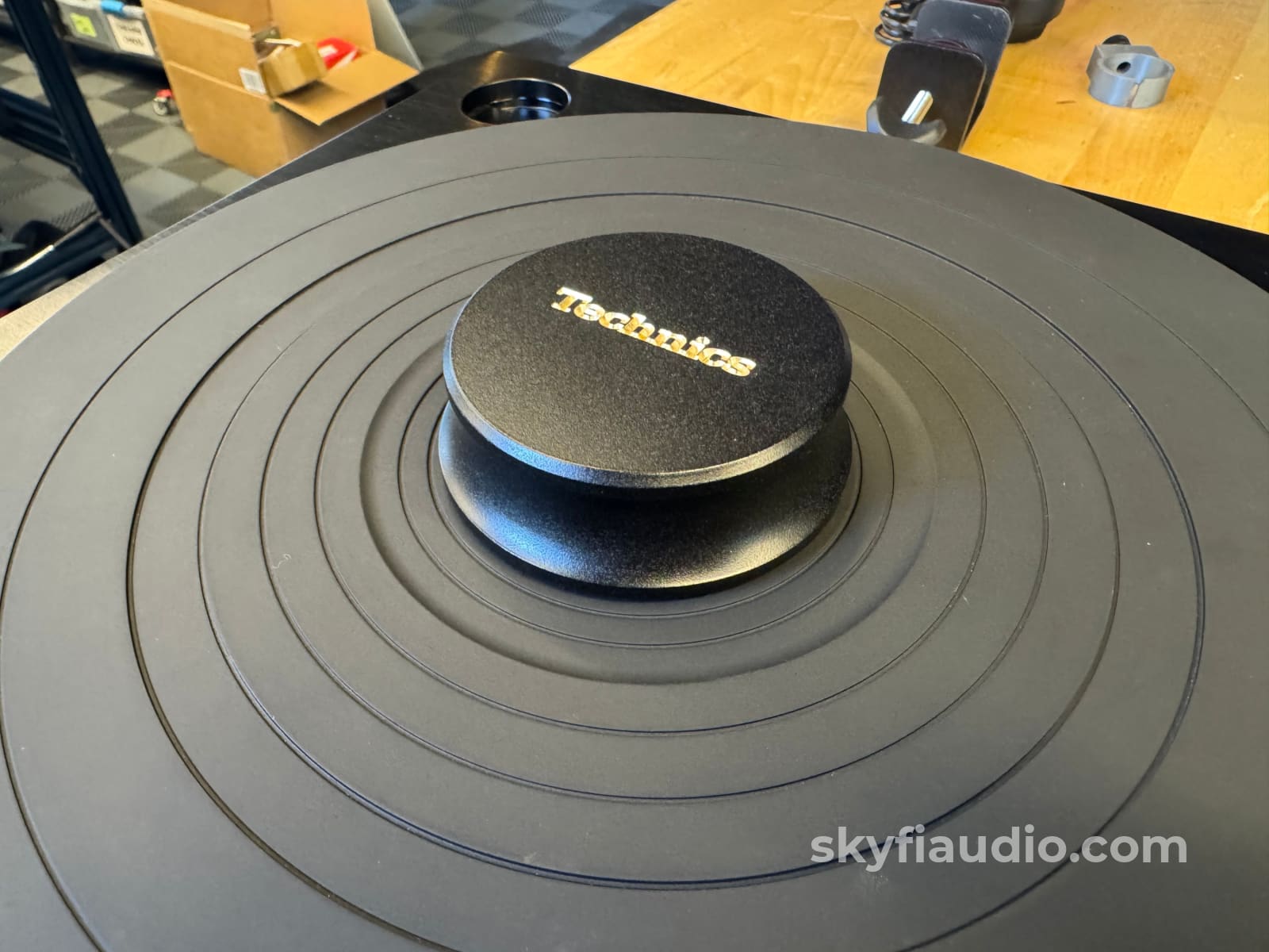 SkyFI Black Record Puck With Logo - Limited Available Accessory