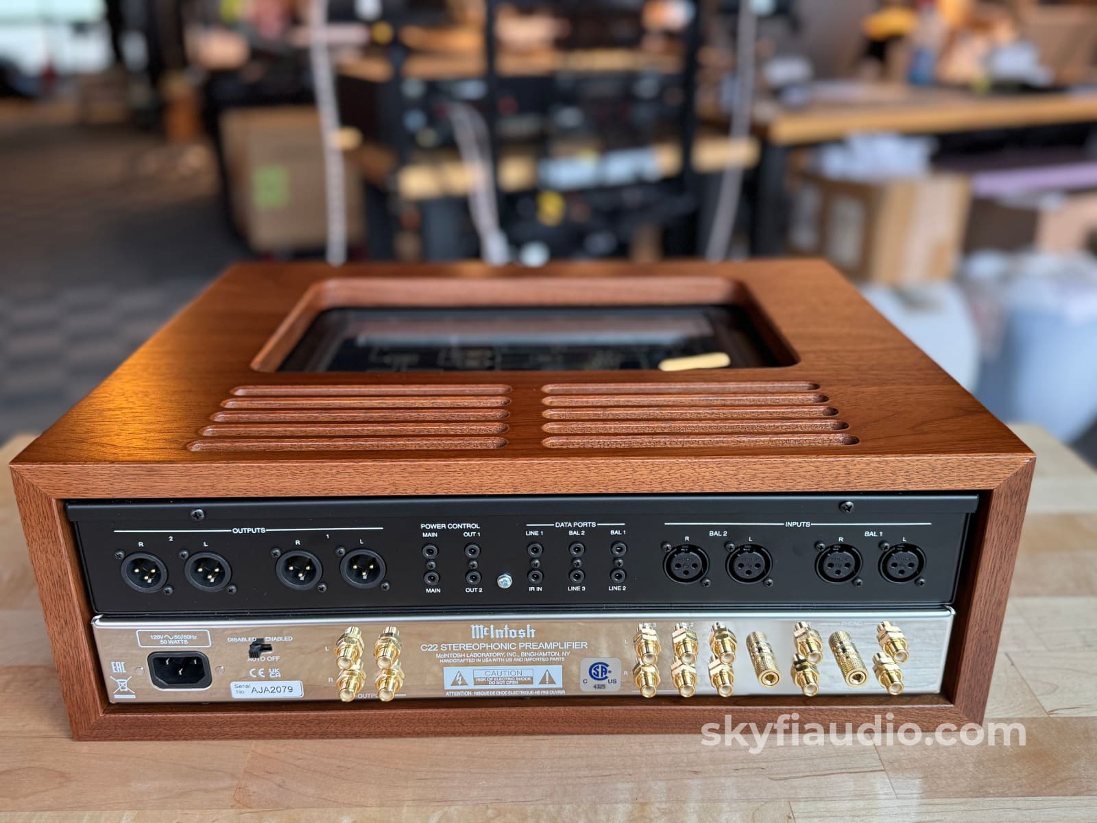 SkyFi Custom Wood Cabinet for Modern McIntosh C22 Accessory