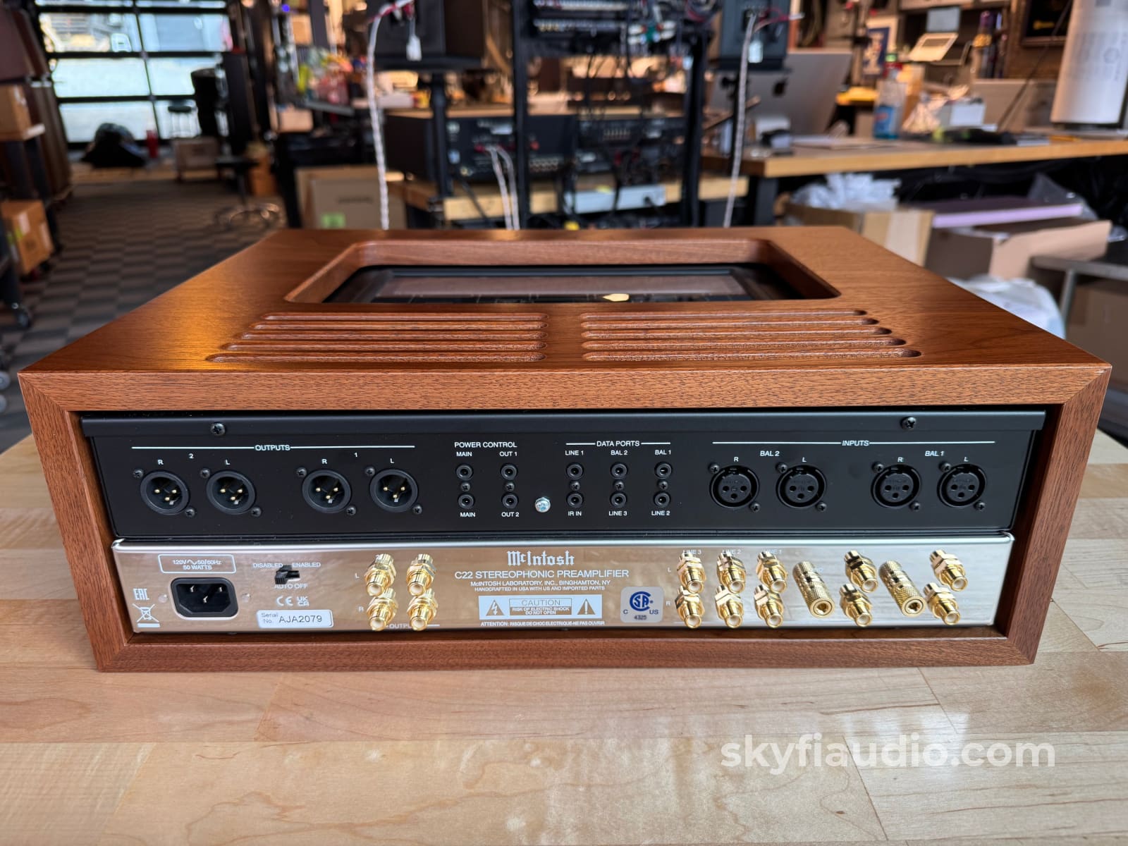 SkyFi Custom Wood Cabinet for Modern McIntosh C22 Accessory